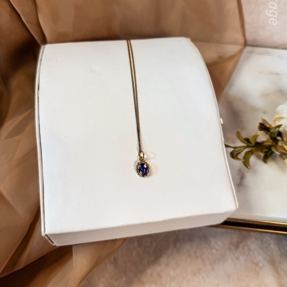 Gold Filled Necklace with Amethyst Pendant